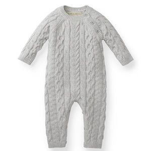 Layette Baby Cable Knit Sweater Romper